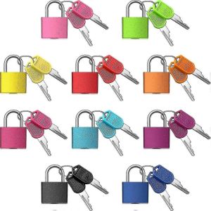 Nouveau,adapté 10 pièces serrures de valise avec clés,cadenas en métal cadenas à bagages petit cadenas multicolore cadenas W - Neuf
