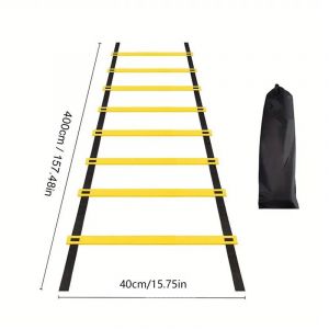 Échelle D'agilité Sportive Réglable Pour Football,Sangle En Nylon,Échelle De Saut,Vitesse,Fitness,Coordination Linge,Outil D'entraînement D'échauffement -4m 8rung - Neuf