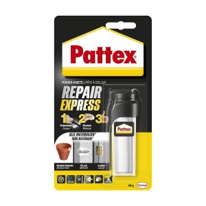Powerknete Repair Express, pâte à modeler pour coller & réparer, 48 g de colle époxy pour de nombreux matériaux, pâte à modeler pouvant être peinte et poncée - Neuf
