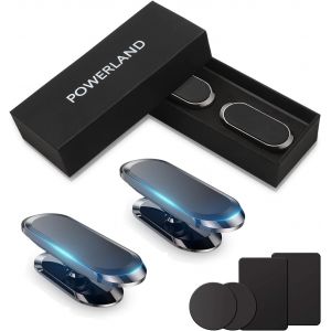 Support T&eacute;l&eacute;phone Voiture Magn&eacute;tique, Porte T&eacute;l&eacute;phone Voiture Aimant&eacute; Rotation 360&deg; Attache Smartphone Aimants Forts Compatible Avec Iphone/Samsung Galaxy(2 Pi&egrave;ces) Bo&icirc;te Cadeau Noire - Neuf