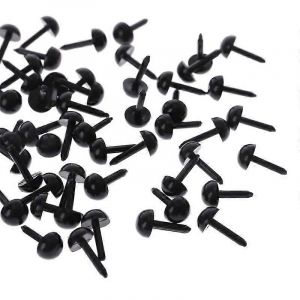 100Pcs 3mm / 4mm / 5mm / 6mm DIY Poup&eacute;e Marionnette Plastique Noir Broche Yeux de S&eacute;curit&eacute; Pour Fait &Agrave; La Main Ours En Peluche Poup&eacute;e Artisanat Enfants Enfants Jouet - Neuf