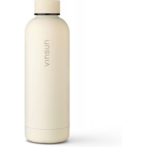 Gourde Isotherme 500ml Anthracite - Bouteille D'eau Inox - &Eacute;tanche, Sans Bpa, - Bouteille Thermo Pour Sport, Randonnee, Velo, Voyage, &Eacute;cole - Neuf