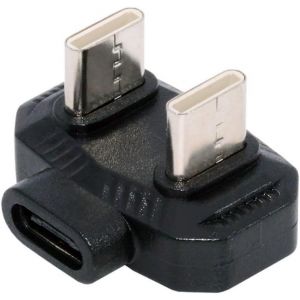 KALANKA-USB C 1 à 2 OTG Charge de données Adaptateur de connecteur multiplicateur de Port coudé en Forme de U pour Micro de téléphone 480Mbps - Neuf