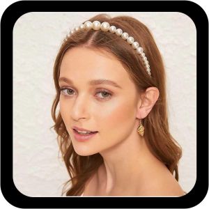 Kal-Serre-Tête En Perles Vintage Serre-Tête En Perles Blanches Serre-Tête En Perles De Mariage Serre-Tête En Perles Serre-Tête En Perles Accessoires De Coiffure Pour Femmes Et Filles - Neuf