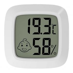 Capteur de température et d'humidité avec affichage numérique LCD, thermomètre-hygromètre compatible Smart Life pour une utilisation en intérieur - Neuf