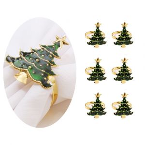 Pi&egrave;ces Cr&eacute;atives Ronds De Serviette - Pentagramme De No&euml;l Boutons, Unique, Ronds De Serviette, Banquet De Mariage D&eacute;coration De Table Vaisselle Fournitures - Neuf