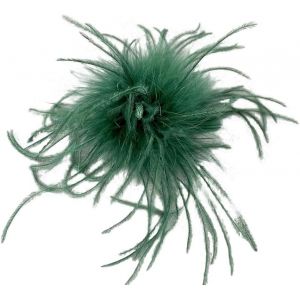 Gjhgf-Lot De 2 Broches &Agrave; Plumes Naturelles Pour Femme Et Fille - Plume D'autruche Naturelle - Accessoire De Cheveux - Pour Mariage, F&ecirc;te, Festival - Neuf