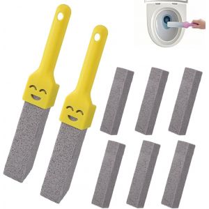KAL-Pumice Stone Lot De 8 Nettoyants Pour Wc En Pierre Ponce Avec Poignée, Pour Éliminer L'Urine, Nettoyant Calcaire Pour Toilettes, Douche, Salle De Bain, Piscine, Cuisine, Bloc De Nettoyage En Pier - Neuf