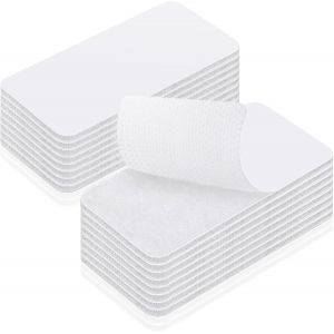 Scratch Autocollant Double Face,16 Pièces Bande Adhésives Extra Fort,Bande Adhésive Autocollante Parfait pour la décoration d'une pièce,la maison,le bureau,Blanc,50mmx100mm - Neuf