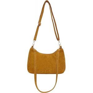 RFCBC-Sac à BandoulièRe En Velours CôTelé Pour Femmes, Sacs à BandoulièRe En Velours CôTelé Pour Femmes, Sac à BandoulièRe Avec Fermeture éClair, Sac à Main RéTro Souple Avec BandoulièRes RéGlables - Neuf