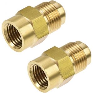 Raccord de Tuyau en Laiton,Filetage M&acirc;le &Eacute;vas&eacute; 5/8""-18UNF vers Filetage Femelle 1/4NPT,Connecteur de Tuyau Adaptateur de Tube,pour R&eacute;frig&eacute;ration de Climatiseur,2 Pcs - Neuf
