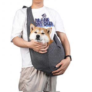 Sac De Transport Reversible Pour Chien, Respirant, Avec Sangle Reglable, Poche Avant, Jusqu'a 7,5 Kg, Gris Fonce - Neuf