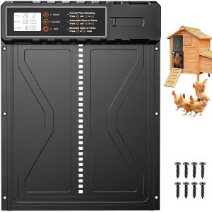 Vornixorsarlshopporte Poulailler Automatique Avec Affichage - Aliment&eacute; Par Batterie, Commande De Minuterie, Fonction Anti-Pincement - Neuf