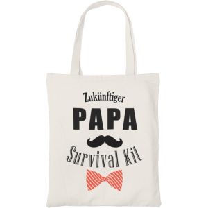 YEMAESRE-Kit De Survie Pour Futurs Papas ¿ Sac Fourre-Tout Spécial Pour Annonce De Grossesse, Sac Cadeau De Naissance, Idée Cadeau Pour Futur Papa, Sac Cadeau De Fête Prénatale, Crème, 40 X 35 - Neuf
