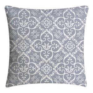 Hjlian Housse De Coussin Carree 45 X 45 Cm, Gris Argente (35#) - Neuf
