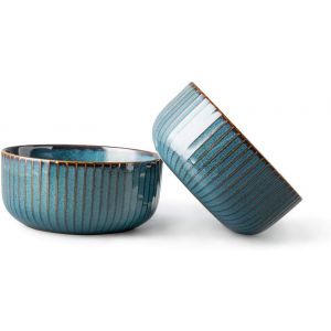 Bol En C&eacute;ramique Bleu Et Or D&eacute;grad&eacute; 650 Ml - Neuf