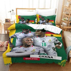 Qatar Housse De Couette De La Coupe Du Monde Ghana | Housse De Couette Souvenir De C&iquest;&iquest;L&iquest;&iquest;Bration | &iquest;&iquest;Quipes De Pays Pour La Coupe Du Monde Single&pound;&iquest;Xcm&pound;&copy; - Neuf