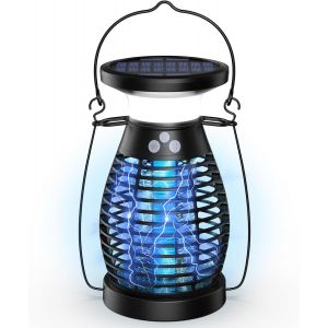 Destructeur D'Insectes Électrique Solaire 4000 Mah Piège À Moustiques Électrique 4200 V Piège À Mouches Électrique Anti-Moustiques Lampe D'Extérieur Piège À Insectes Protection Intérieure Et - Neuf