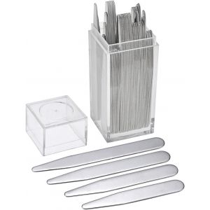 Trahoo-- 40pcs/36pcs Baleine Col Collar Chemise Collar Stays Collier Sejours En Metal Plusieurs Tailles Dans Un Box Divise - Neuf