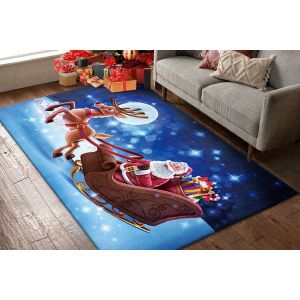 Tapis De Bienvenue Antid&eacute;rapant Motif Tra&icirc;neau Du P&egrave;re No&euml;l, Style 4 - Neuf