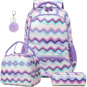 Sac À Dos Enfent Paillettes Cartable Primaire Filles Scolaires 1-3 Classe,Sacs D'École Fille Cartables Primaires Sacs À Dos Ce1 Ce2 Fille, Isotherme Panier Repas + Trousse - Neuf