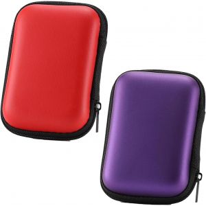 Chenquansarl-Lot De 2 &Eacute;tuis Pour Cartes &Agrave; Jouer En Tissu Doux Imperm&eacute;able Et Portable Pour Jeux En Plein Air, Camping (Rouge, Violet) - Neuf