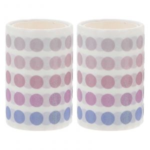 Bobine De Ruban Adh&eacute;sif Washi Pour La Journalisation Autocollant De Planificateur De Couleurs De Base 2pcs - Neuf
