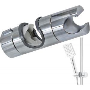 JGD-Support de pommeau de douche r&eacute;glable pour barre coulissante, support de pulv&eacute;risateur pivotant &agrave; 360&deg;, plaqu&eacute; - Neuf