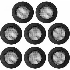 Lot de 20 joints en caoutchouc avec filet en acier inoxydable 304 pour pommeau de douche, filtre, tuyau de plomberie, joint de robinet, pièce de rechange, rondelle, filtre d'évier, outil à 4 points (noir) - Neuf