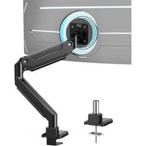 SUBZONAL-Support de Bureau Simple 17-49 Pouces pour &eacute;crans jusqu'&agrave; 20 kg, Bras de Moniteur incurv&eacute; Ultra Large et Robuste, enti&egrave;rement r&eacute;glable, VESA75x75mm/100x100mm - Neuf