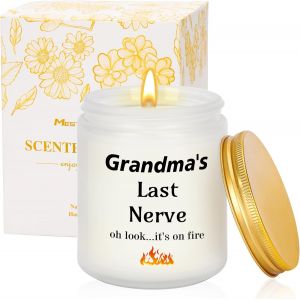 Cadeaux pour grand-mère, meilleures bougies parfumées pour grand-mère, idées amusantes pour Noël, anniversaire, Thanksgiving pour grand-mère (parfum lavande) - Neuf