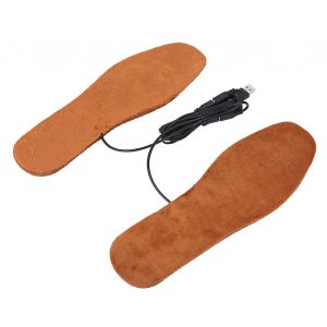 1 Paire De Semelles Chauffantes éLectriques Usb Pour Chaussures, Coussinets De Maintien De La Chaleur Des Pieds, Marron (Hommes) - Neuf