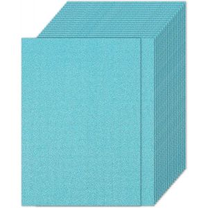 40 Feuilles Papier Cartonn&eacute; Paillet&eacute; Bleu Clair,A4(21x29.7cm) 250gsm Papier Cartonn&eacute; Brillant Pour Scrapbooking,Fabrication De Cartes,Projets Artistiques De Bricolage,F&ecirc;te - Neuf