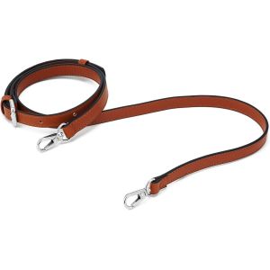 RFCBC-Sangles de Sac en Cuir Microfibre pour Femme, Remplacement de la Courroie de Sac réglable, Bretelles pour Sacs à Main, rallonge de Rechange pour Sac à bandoulière avec Crochets(Argent-Marron) - Neuf