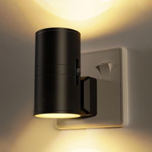 meimie-Lohas Veilleuse Murale Vintage Avec Capteur Du Crépuscule À L'Aube, Luminosité Réglable De 0 À 100 Lm, Blanc Chaud 3000 K, Veilleuse À Intensité Variable Pour Couloir, Chambre À Coucher, Escalier, - Neuf