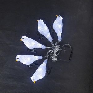 Ext&eacute;rieure des D&eacute;corations de No&euml;l des Oiseaux Cha&icirc;ne de Lumi&egrave;res,led Acrylique 5 Oiseaux des Lumi&egrave;res Avec le Clip Imperm&eacute;able &agrave; l'eau - Neuf