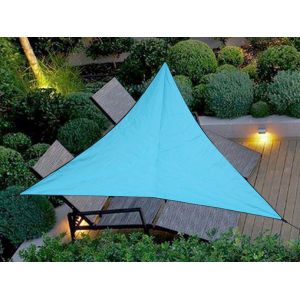 Auvent Triangulaire D'ext&eacute;rieur 3x3x3m Bleu Ciel - Neuf
