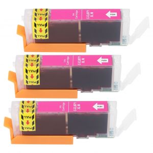 Lot de 3 cartouches d'encre 13 ml de remplacement pour imprimantes a jet d'encre Canon PIXMA (rouge) - Neuf
