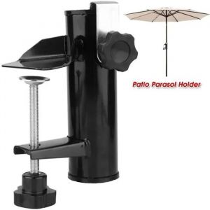 Support De Parasol Pour Balustrade De Balcon Carré Taille De Poteau 19-38 Mm Porte-Parapluie En Acier Hauteur 15,5 Cm Noir - Neuf