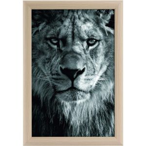 - 92 0743 - Toscana - Cadre Photo En Bois - Pour Photo Au Format 13 X 18 Cm - Cadre Portrait Avec Support Et Support Mural - Cadre Simple En Mdf - Gris - Neuf