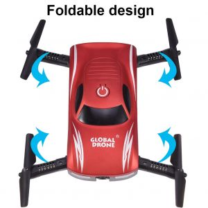 Drone RC pliable, quadricoptere, maintien d'altitude, telecommande WiFi, jouet avec camera HD - Neuf