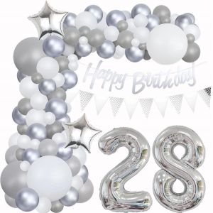 AYUHR-Decoration Anniversaire Ballon Noir Et Or, Anniversaire Décorations Homme Femme, Arche Ballon Noir Et Or, Joyeux Anniversaire Decoration, Kit Anniversaire Deco Anniversaire Pour 13 18 21 30 40 - Neuf