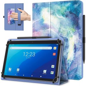 ELVORIX-Coque Universel pour Tablette Androiod de 10,1 Pouces avec Boucle pour Stylet, Coque L&eacute;ger et Pliable avec Main pour Toutes Les Tablettes &agrave; &Eacute;cran Tactile de 9,6 &agrave; 11 Pouces, Nuages de R&ecirc;ve - Neuf