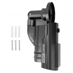 Camera factice a energie solaire des annees 2000, fausse camera de securite a LED en forme de balle, noire - Neuf