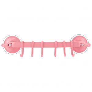 Hjlian Lot De 6 Crochets A Ventouse Pour Serviettes De Bain, Porte-Serviettes, Support Mural Pour Cuisine (Rose) - Neuf
