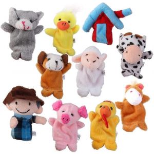Vieux MacDonald Ferme Animaux Doigt Poupées Les Enfants Préfèrent Les Jouets 10pcs - Neuf