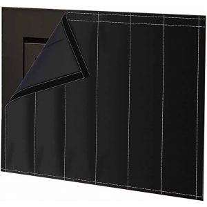 (39×32in)Rideau de barrière d'isolation de cheminée pour éviter la perte de chaleur due au flux d'air dans la fournaise Couverture anti-tirage de cheminée Bouchon de tirage de cheminée noir - Neuf