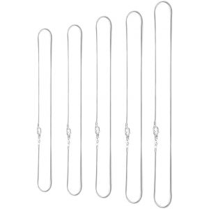 Trahoo-4 Pcs Chaîne En Argent Chaine Alliance Homme Femme Fermoir Amélioré 45-60cm Collier Garcon Sans Pendentif Silver Chain Argent Sterling Chaîne Cubaine/Figaro Bijoux Pour Couple Mariage - Neuf