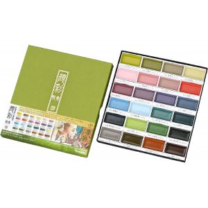 Jexnovashop-Gansai Tambi Watercolor Set, Aquarelle Lot De 24 Couleurs Ii, Art Nouveau Colors, Gouache, Mc20/24/Nw - Neuf