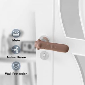 Lot De 3 Couvercles De Poignée De Porte En Silicone,Mignon Chat Patte Bouton De Porte Protecteur Boutons De Sécurité Garde À L'épreuve Des Bébés - Neuf
